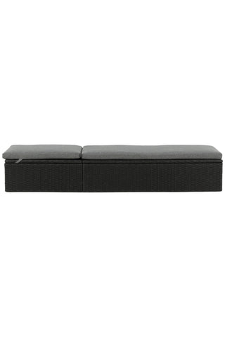 Venture Home Quad - Sun Lounge inkl. Kudde- Svart - Wicker -