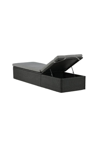 Venture Home Quad - Sun Lounge inkl. Kudde- Svart - Wicker -