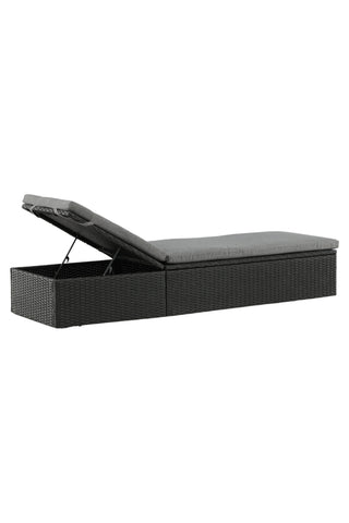Venture Home Quad - Sun Lounge inkl. Kudde- Svart - Wicker -