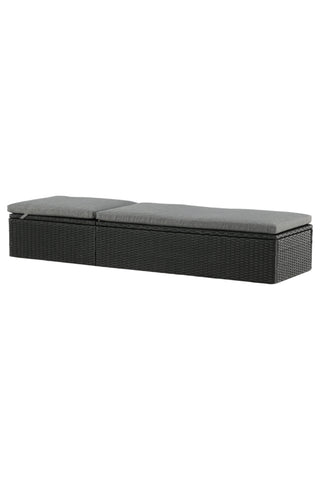 Venture Home Quad - Sun Lounge inkl. Kudde- Svart - Wicker -