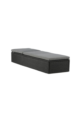 Venture Home Quad - Sun Lounge inkl. Kudde- Svart - Wicker -