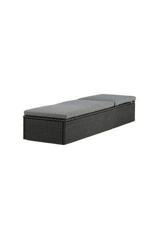 Venture Home Quad - Sun Lounge inkl. Kudde- Svart - Wicker -
