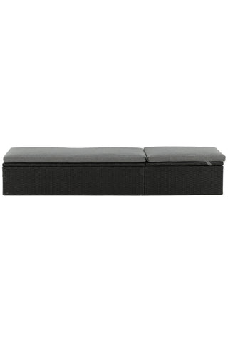 Venture Home Quad - Sun Lounge inkl. Kudde- Svart - Wicker -