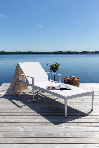 Venture Home Break Solsäng 2-pack - Vit / Vit Textielen