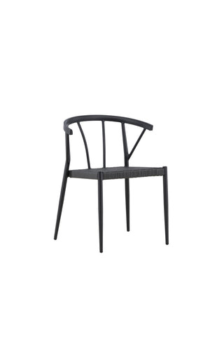 Venture Home Stina - Matstol 6-pack - Svart - Alu/Wicker
