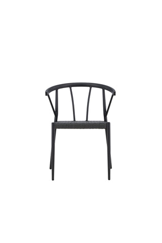 Venture Home Stina - Matstol 6-pack - Svart - Alu/Wicker