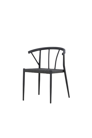 Venture Home Stina - Matstol 6-pack - Svart - Alu/Wicker