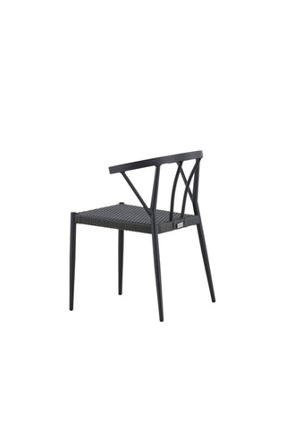 Venture Home Stina - Matstol 6-pack - Svart - Alu/Wicker