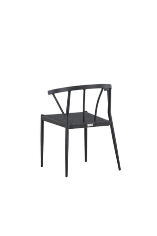 Venture Home Stina - Matstol 6-pack - Svart - Alu/Wicker