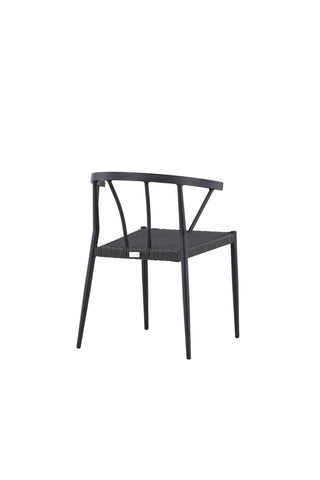 Venture Home Stina - Matstol 6-pack - Svart - Alu/Wicker