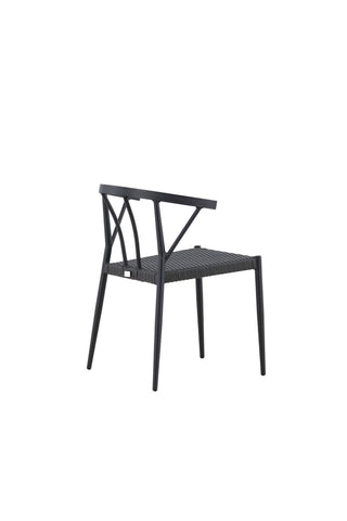 Venture Home Stina - Matstol 6-pack - Svart - Alu/Wicker
