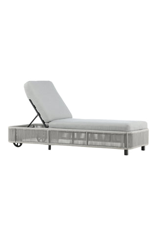 Venture Home Virya - Sun Lounge inkl. Kudde- Svart / Grå - Rep -