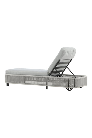 Venture Home Virya - Sun Lounge inkl. Kudde- Svart / Grå - Rep -