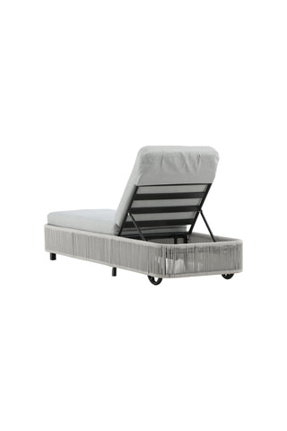 Venture Home Virya - Sun Lounge inkl. Kudde- Svart / Grå - Rep -