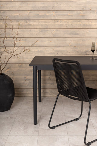 Venture Home Modena - Matbord- Svart - Aluminium - 200*100cm