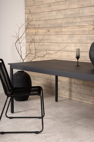 Venture Home Modena - Matbord- Svart - Aluminium - 200*100cm