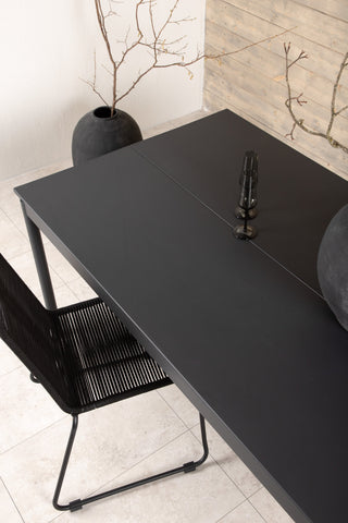 Venture Home Modena - Matbord- Svart - Aluminium - 200*100cm
