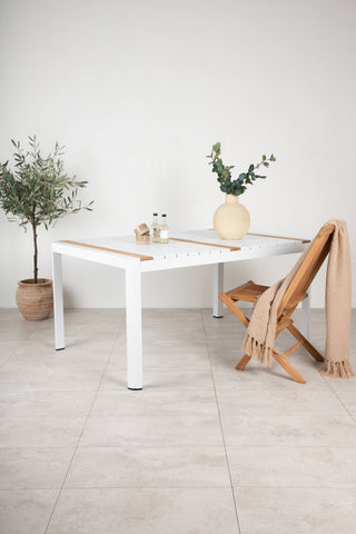 Venture Home Togo - Matbord- Vit / Teak - Allu / Teak - 150*90