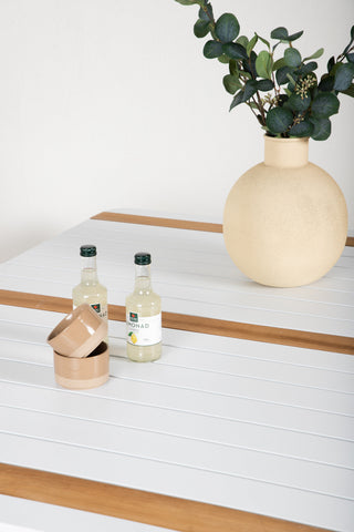 Venture Home Togo - Matbord- Vit / Teak - Allu / Teak - 150*90