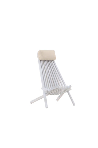 Venture Home Maja Lounge Chair - Acacia M/nackkudde - Vit tvätt