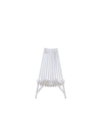 Venture Home Maja Lounge Chair - Acacia M/nackkudde - Vit tvätt