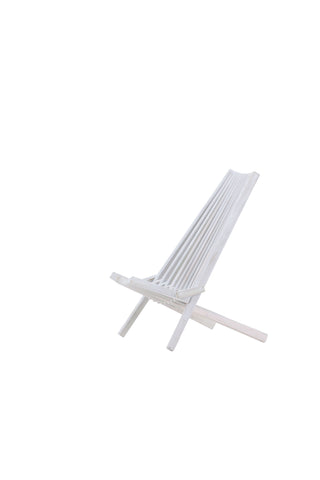 Venture Home Maja Lounge Chair - Acacia M/nackkudde - Vit tvätt