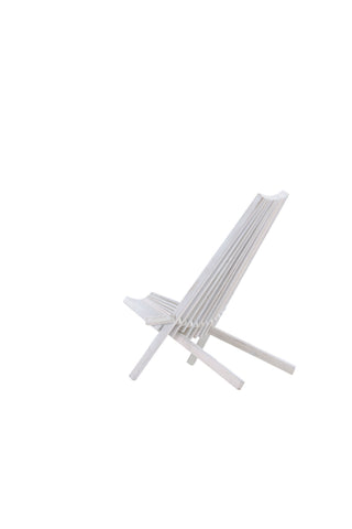 Venture Home Maja Lounge Chair - Acacia M/nackkudde - Vit tvätt