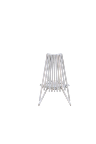 Venture Home Maja Lounge Chair - Acacia M/nackkudde - Vit tvätt