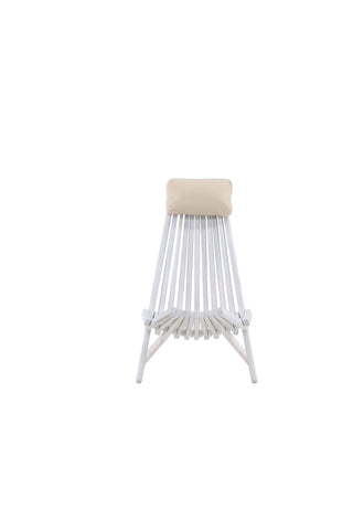 Venture Home Maja Lounge Chair - Acacia M/nackkudde - Vit tvätt