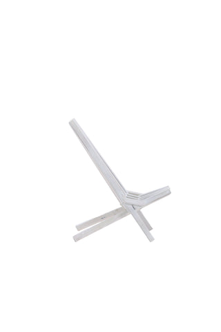 Venture Home Maja Lounge Chair - Acacia M/nackkudde - Vit tvätt