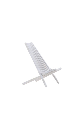 Venture Home Maja Lounge Chair - Acacia M/nackkudde - Vit tvätt