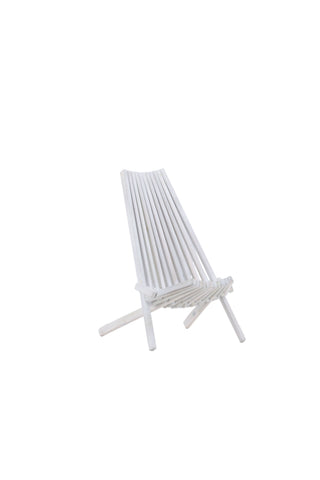 Venture Home Maja Lounge Chair - Acacia M/nackkudde - Vit tvätt