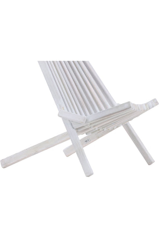 Venture Home Maja Lounge Chair - Acacia M/nackkudde - Vit tvätt