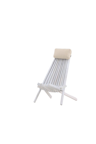 Venture Home Maja Lounge Chair - Acacia M/nackkudde - Vit tvätt