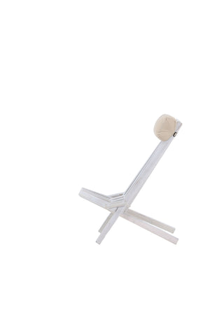 Venture Home Maja Lounge Chair - Acacia M/nackkudde - Vit tvätt