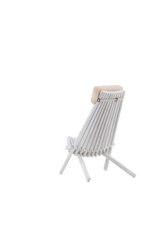 Venture Home Maja Lounge Chair - Acacia M/nackkudde - Vit tvätt