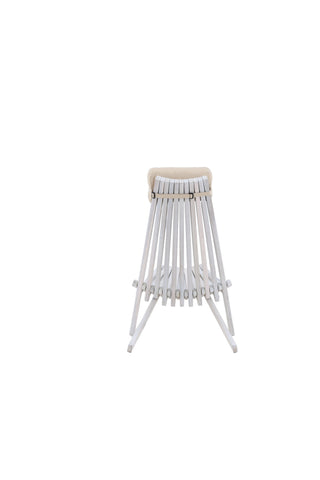 Venture Home Maja Lounge Chair - Acacia M/nackkudde - Vit tvätt