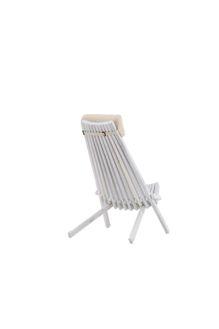 Venture Home Maja Lounge Chair - Acacia M/nackkudde - Vit tvätt
