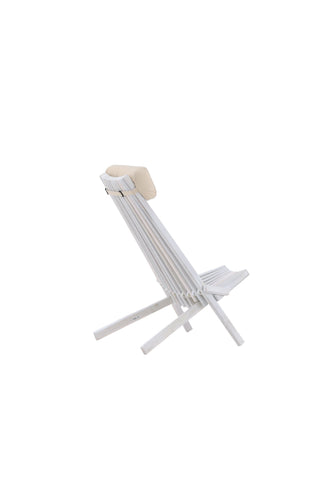 Venture Home Maja Lounge Chair - Acacia M/nackkudde - Vit tvätt