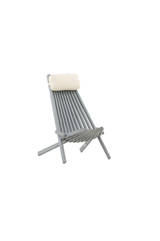 Venture Home Lounge Chair - Acacia M/nackkudde - Mörkgrå tvätt
