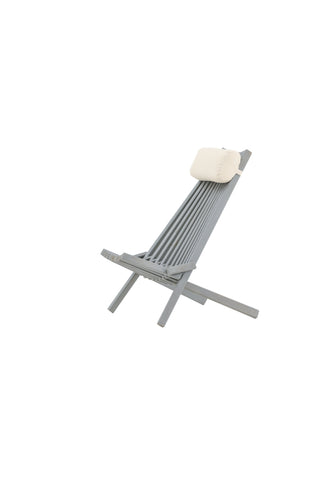Venture Home Lounge Chair - Acacia M/nackkudde - Mörkgrå tvätt