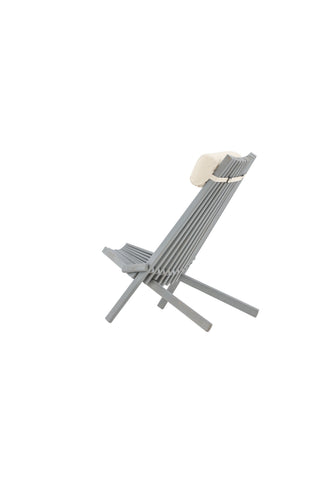 Venture Home Lounge Chair - Acacia M/nackkudde - Mörkgrå tvätt