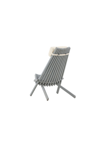Venture Home Lounge Chair - Acacia M/nackkudde - Mörkgrå tvätt