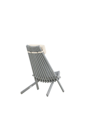Venture Home Lounge Chair - Acacia M/nackkudde - Mörkgrå tvätt