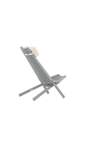 Venture Home Lounge Chair - Acacia M/nackkudde - Mörkgrå tvätt