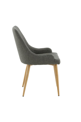 Venture Home Komfortmatstol 2-pack - Svarta ben / Beige manchester