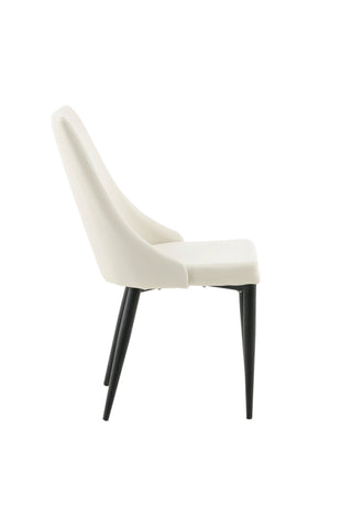 Venture Home Leone Matstol - Svarta Ben / Beige Manchester