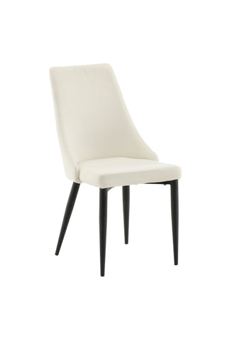 Venture Home Leone Matstol - Svarta Ben / Beige Manchester