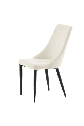 Venture Home Leone Matstol - Svarta Ben / Beige Manchester