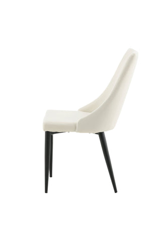 Venture Home Leone Matstol - Svarta Ben / Beige Manchester